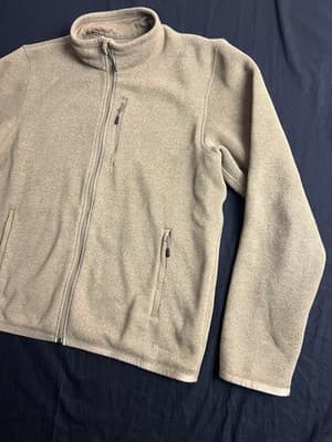 Filson Jacket Mens XL Ridgeway Fleece Polartec Tan Ochre Full Zip Pockets Hike - Thumbnail 2