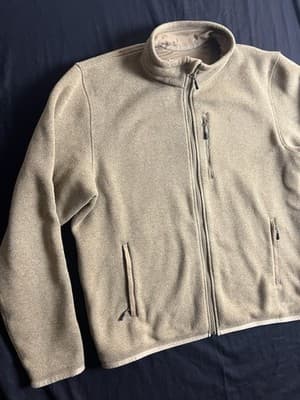 Filson Jacket Mens XL Ridgeway Fleece Polartec Tan Ochre Full Zip Pockets Hike - Thumbnail 4