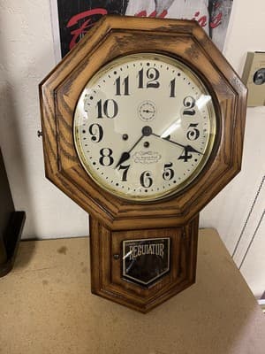 RARE Kieninger J1212 Regulator Wall Clock NEW ENGLAND CLOCK CO. Triple Chime VTG - Image 1