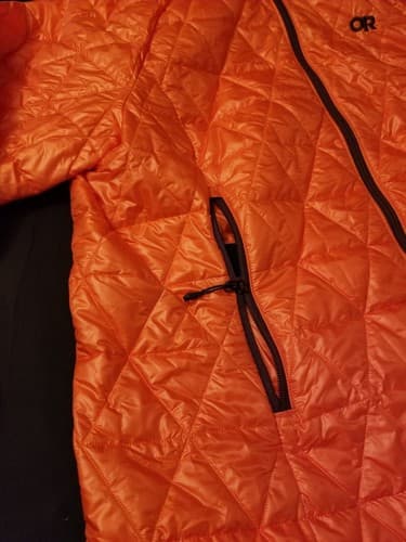 Outdoor Research Women's 1X Helium Insulated Hoody Rain Jacket Coat Orange *READ - Thumbnail 11