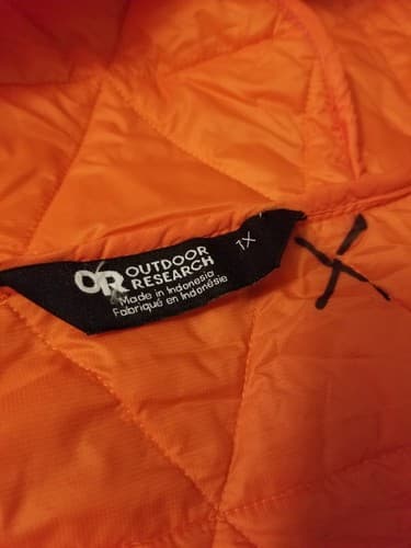 Outdoor Research Women's 1X Helium Insulated Hoody Rain Jacket Coat Orange *READ - Thumbnail 7
