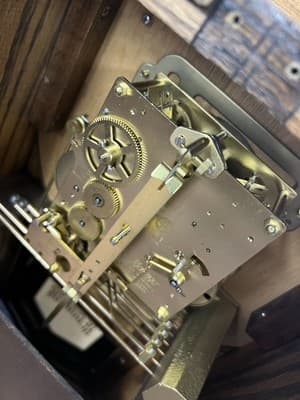 RARE Kieninger J1212 Regulator Wall Clock NEW ENGLAND CLOCK CO. Triple Chime VTG - Thumbnail 10
