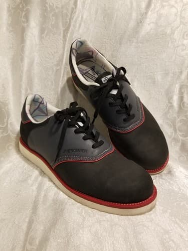 RARE Y2K Adidas Originals Alyasha Jive Bomber Wedge Mens 11.5 Shoes Black Red - Image 1