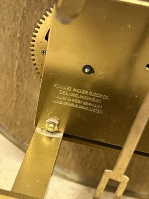 RARE Kieninger P78 80cm Movement Howard Miller 9.5” FacePlate Wall Clock 612-485 - Thumbnail 5