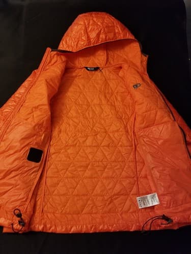 Outdoor Research Women's 1X Helium Insulated Hoody Rain Jacket Coat Orange *READ - Thumbnail 6