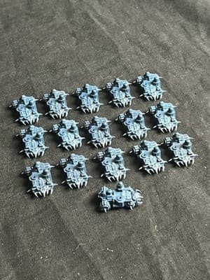 Warhammer Epic 40K Space Ork 16 Battlewagons OOP Games Workshop Blue VTG Marines - Image 1