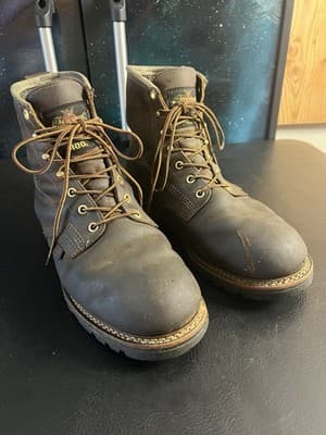 Thorogood 814-4514 Mens 10 EE 6" Leather WP Plain Soft Toe Work Boots Oil Slip - Thumbnail 8