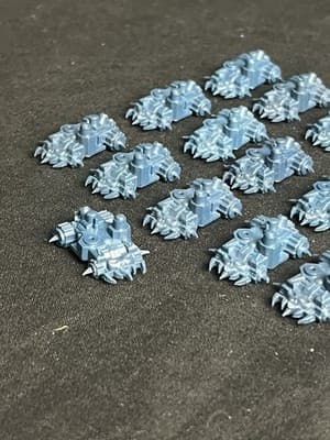 Warhammer Epic 40K Space Ork 16 Battlewagons OOP Games Workshop Blue VTG Marines - Thumbnail 5