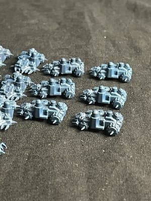Warhammer Epic 40K Space Ork 16 Battlewagons OOP Games Workshop Blue VTG Marines - Thumbnail 8