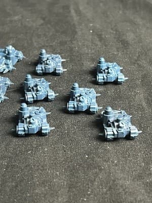 Warhammer Epic 40K Space Ork 16 Battlewagons OOP Games Workshop Blue VTG Marines - Thumbnail 9