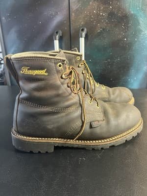 Thorogood 814-4514 Mens 10 EE 6" Leather WP Plain Soft Toe Work Boots Oil Slip - Thumbnail 6