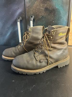 Thorogood 814-4514 Mens 10 EE 6" Leather WP Plain Soft Toe Work Boots Oil Slip - Thumbnail 2
