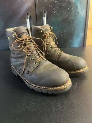 Thorogood 814-4514 Mens 10 EE 6" Leather WP Plain Soft Toe Work Boots Oil Slip - Thumbnail 7