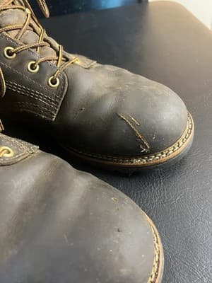 Thorogood 814-4514 Mens 10 EE 6" Leather WP Plain Soft Toe Work Boots Oil Slip - Thumbnail 10