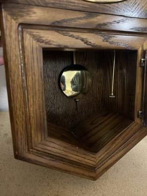 RARE Kieninger J1212 Regulator Wall Clock NEW ENGLAND CLOCK CO. Triple Chime VTG - Thumbnail 5