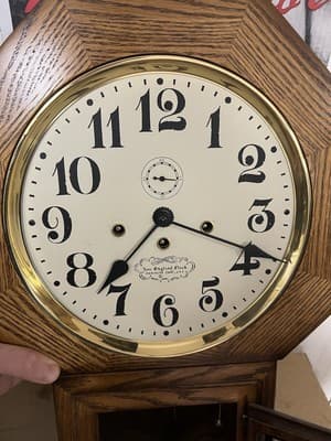 RARE Kieninger J1212 Regulator Wall Clock NEW ENGLAND CLOCK CO. Triple Chime VTG - Thumbnail 2