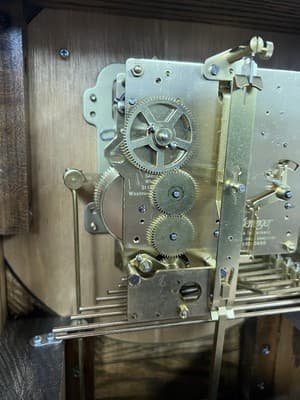 RARE Kieninger J1212 Regulator Wall Clock NEW ENGLAND CLOCK CO. Triple Chime VTG - Thumbnail 9