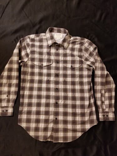 CC Filson Co Shirt Mens Medium Brown Vented Long Sleeve Fishing Button Up - Image 1