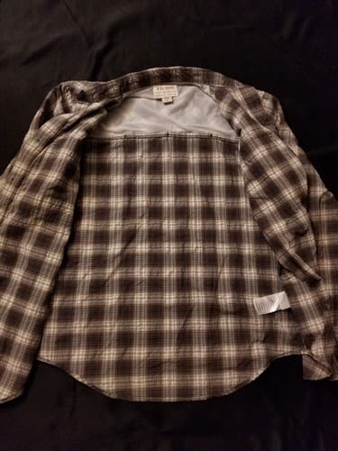 CC Filson Co Shirt Mens Medium Brown Vented Long Sleeve Fishing Button Up - Thumbnail 3