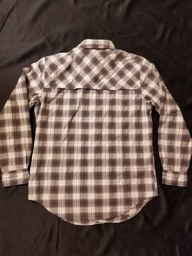 CC Filson Co Shirt Mens Medium Brown Vented Long Sleeve Fishing Button Up - Thumbnail 7