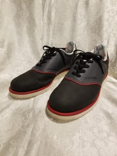 RARE Y2K Adidas Originals Alyasha Jive Bomber Wedge Mens 11.5 Shoes Black Red - Thumbnail 7