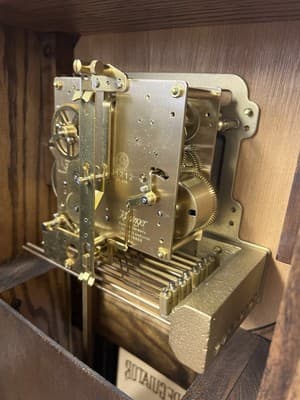RARE Kieninger J1212 Regulator Wall Clock NEW ENGLAND CLOCK CO. Triple Chime VTG - Thumbnail 8