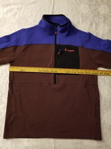 Cotopaxi Mens Large Blue Violet & Rust Black Abrazo Half Zip Fleece Jacket 1/2 L - Thumbnail 8