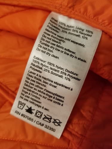Outdoor Research Women's 1X Helium Insulated Hoody Rain Jacket Coat Orange *READ - Thumbnail 9