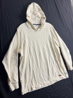 Fjallraven Vardag Hoodie W Womens L Relaxed Fit Pullover Chalk White Sweatshirt - Thumbnail 4