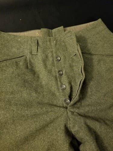 Vintage 1941 Crown 102K WW2 Swedish Army Military Wool Pants Trousers Cargo 30 - Thumbnail 4