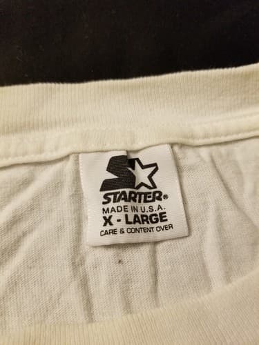 Vtg Starter Shirt Mens XL Super Bowl XXXII 1998 Denver Broncos Champs White NFL - Thumbnail 4