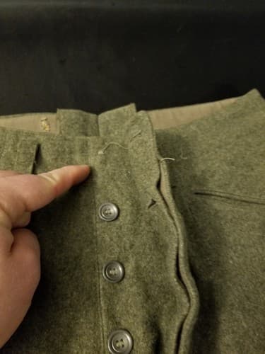 Vintage 1941 Crown 102K WW2 Swedish Army Military Wool Pants Trousers Cargo 30 - Thumbnail 5