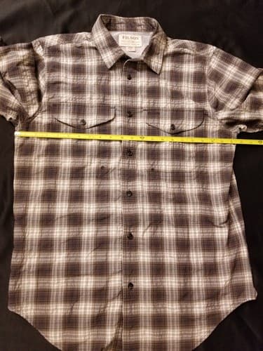 CC Filson Co Shirt Mens Medium Brown Vented Long Sleeve Fishing Button Up - Thumbnail 10
