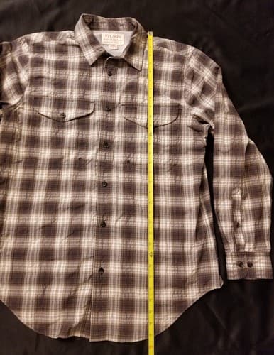 CC Filson Co Shirt Mens Medium Brown Vented Long Sleeve Fishing Button Up - Thumbnail 9