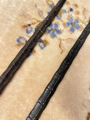 RARE Set 2 Vintage Chinese Dao Sword Breaker Shaped Mace Long Jian Dragon Spine - Thumbnail 5