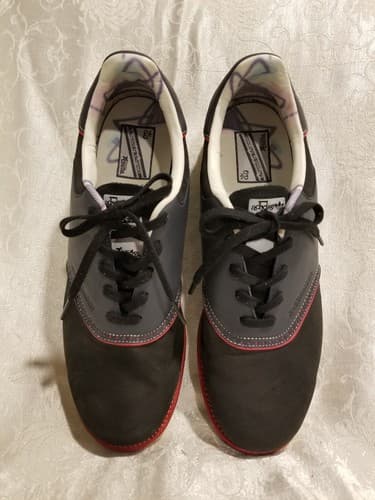 RARE Y2K Adidas Originals Alyasha Jive Bomber Wedge Mens 11.5 Shoes Black Red - Thumbnail 8