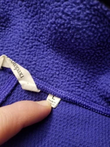 Cotopaxi Mens Large Blue Violet & Rust Black Abrazo Half Zip Fleece Jacket 1/2 L - Thumbnail 3