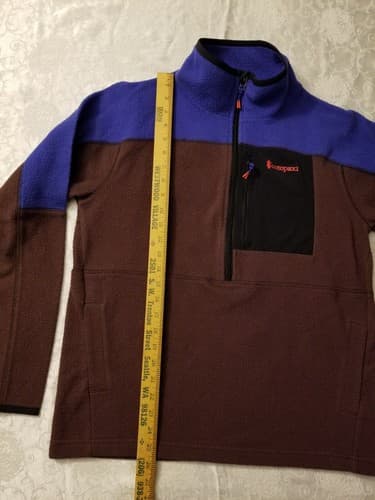 Cotopaxi Mens Large Blue Violet & Rust Black Abrazo Half Zip Fleece Jacket 1/2 L - Thumbnail 7