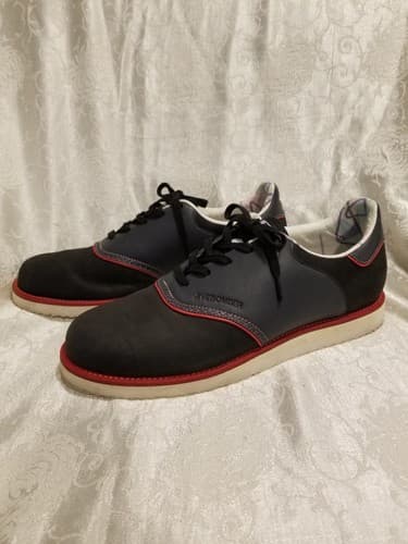RARE Y2K Adidas Originals Alyasha Jive Bomber Wedge Mens 11.5 Shoes Black Red - Thumbnail 6