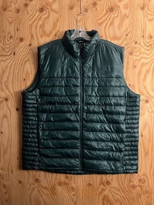The North Face 550 Goose Down Puffer Vest Mens XXL Green Full Zip Outerwear - Image 1
