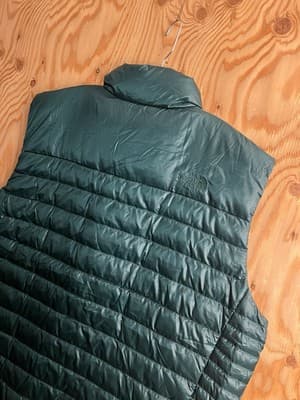 The North Face 550 Goose Down Puffer Vest Mens XXL Green Full Zip Outerwear - Thumbnail 7