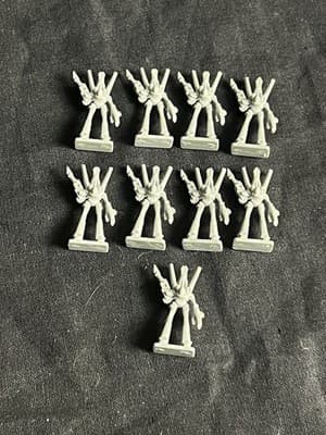 LOT Citadel GW Epic 40k 6mm Eldar Wraithlord Dreadnoughts x9 Plastic Miniatures - Image 1