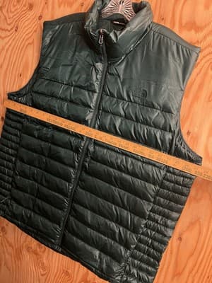 The North Face 550 Goose Down Puffer Vest Mens XXL Green Full Zip Outerwear - Thumbnail 9