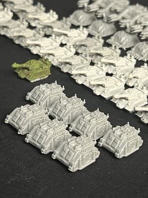 Lot Of 46 Warhammer 40k Space Marines Land Raider / Rhino / Whirlwind / Tanks - Thumbnail 9