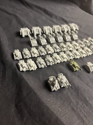 Lot Of 46 Warhammer 40k Space Marines Land Raider / Rhino / Whirlwind / Tanks - Thumbnail 2