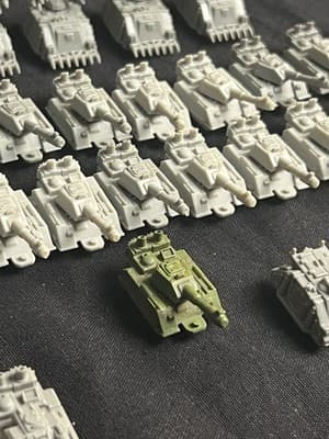 Lot Of 46 Warhammer 40k Space Marines Land Raider / Rhino / Whirlwind / Tanks - Thumbnail 5