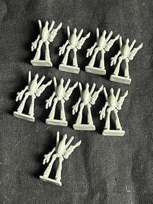 LOT Citadel GW Epic 40k 6mm Eldar Wraithlord Dreadnoughts x9 Plastic Miniatures - Thumbnail 3