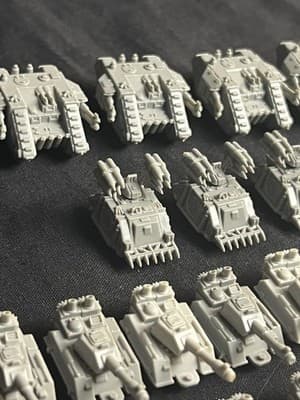 Lot Of 46 Warhammer 40k Space Marines Land Raider / Rhino / Whirlwind / Tanks - Thumbnail 6