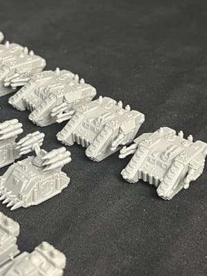 Lot Of 46 Warhammer 40k Space Marines Land Raider / Rhino / Whirlwind / Tanks - Thumbnail 7