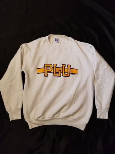 VTG PLU Sweatshirt XXL University Spellout Logo Sweater 80s Vintage College 2XL - Image 1